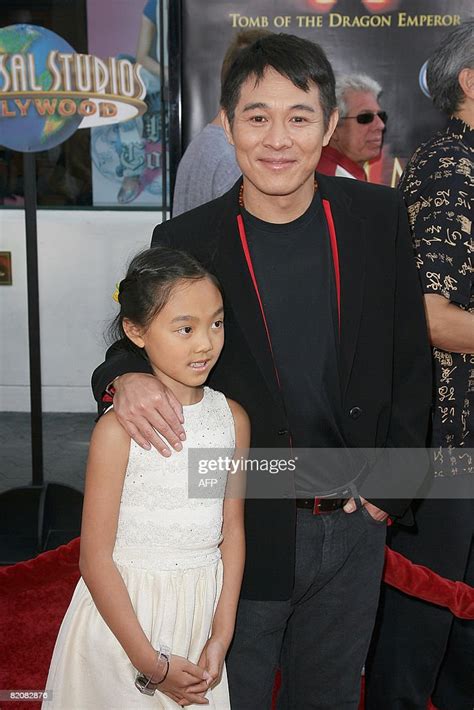 Actor Jet Li And His Daughter Jane Arrive For The Premiere Of The