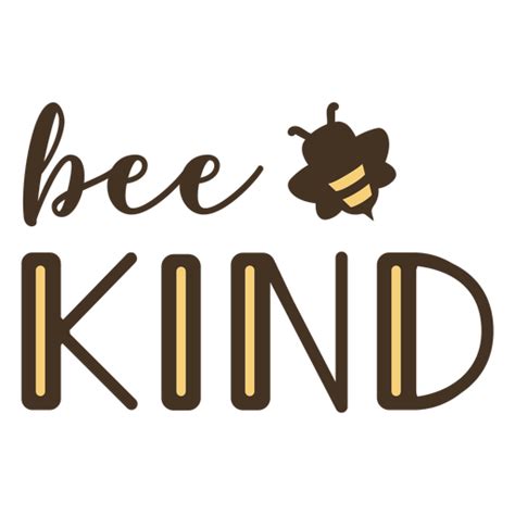 Be Kind Bee Pun Lettering Transparent Png Svg Vector File Images