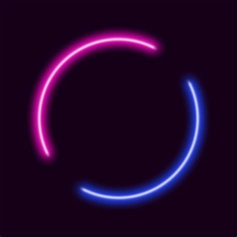 Premium Vector Neon Circle Glow Light Effect Round Frame Abstract