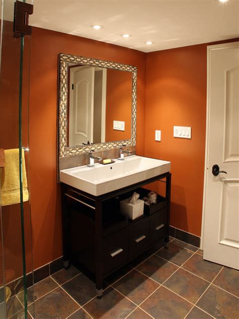Burnt orange can work well as a wall color in a master bedroom because it creates a warm, cozy feel. Burnt Orange Paint Color Home Design Ideas, Pictures, Remodel and Decor