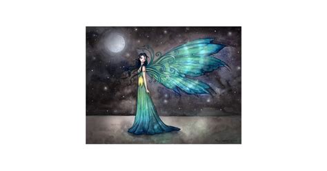 Aquamarine Eve Celestial Faerie Fairy Fantasy Art Postcard Zazzle