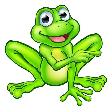 Cartoon Frog Pointing Stock Vector Illustration Of