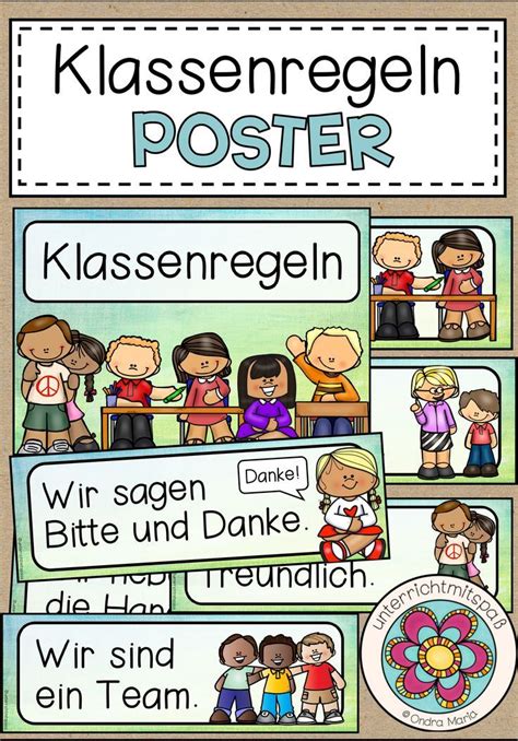 Klassenregeln Poster Unterrichtsmaterial Im Fach Fachübergreifendes Klassenregeln