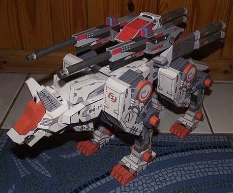 Zoids Command Wolf Double Cannon Papercraft Paper Models Paper