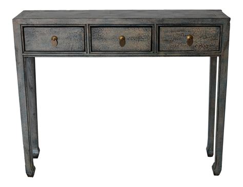 Chinese Cream & Blue Crackle Finish Console | Console table, Table, Console
