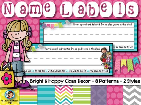 Name Labels Editable Teaching Resources