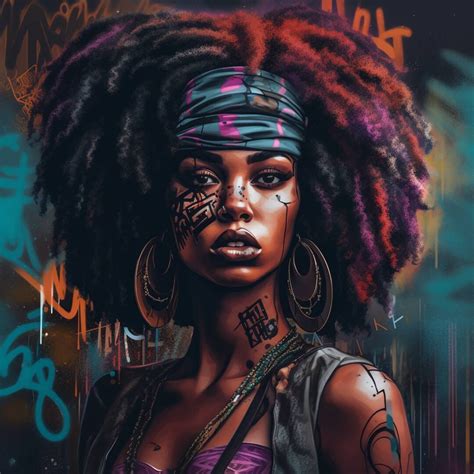 Melanin Black Woman Digital Art Beautiful African Ai Art Instant
