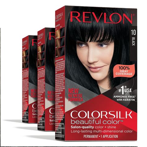 Permanent Hair Color By Revlon Permanent Hair Dye Colorsilk With 100