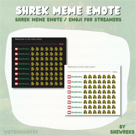 Shrek Emote Twitch Emote Etsy Australia