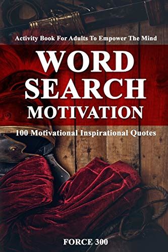 Word Search Motivation Activity Book For Adults To Empower The Mind
