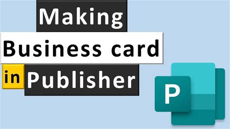 Like any company engaged in marketing activity, they offered free business cards as a short term offer. How To Design a Business Card in Microsoft Publisher - YouTube