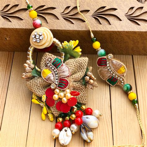 Artistic Handmade Lumba Rakhi Combo For Raksha Bandhan Buy Online