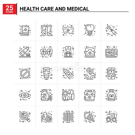 25 Instellen Van Gezondheids En Medische Pictogrammen