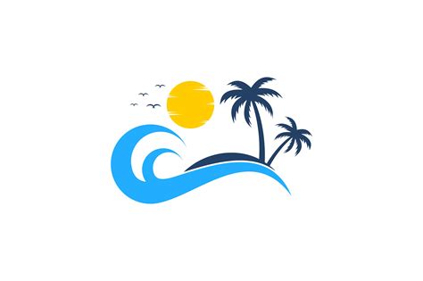 Beach Logo Gráfico Por Skyacegraphic0220 · Creative Fabrica