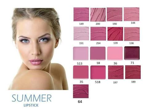 Summer Lipsticks Cores De Batom Cores Do Verão Verão Suave