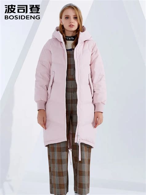 bosideng new winter women‘s down jacket mid long fashion waterproof thicken hooded warm coated