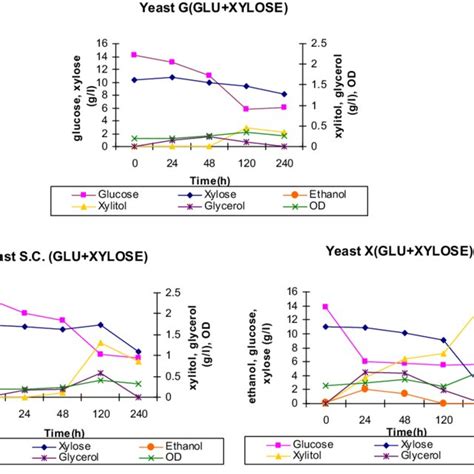 fermentation results using the yeast strains x g or s c in defined download scientific