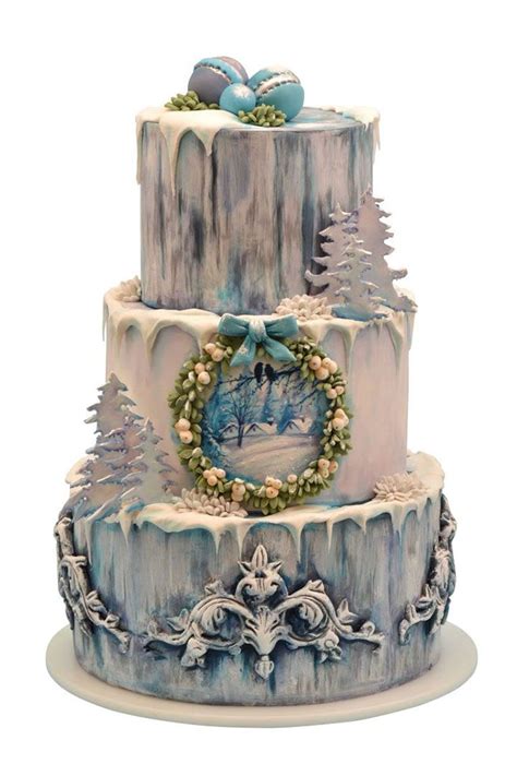 17 Of The Most Festive Winter Wedding Cakes Ever Winter Cake Wedding