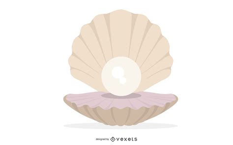 White Oyster Pearl Illustration Vector Download
