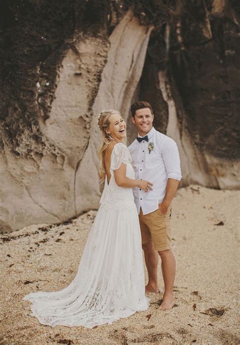 Men's linen, bamboo, and cotton beach clothing for your destination island weddings and summer vacations. 30 Beach Wedding Groom Attire Ideas - Hi Miss Puff