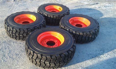 4 New 12x165 Skid Steer Tires And Rims For Bobcat 12 165 14 Ply Non