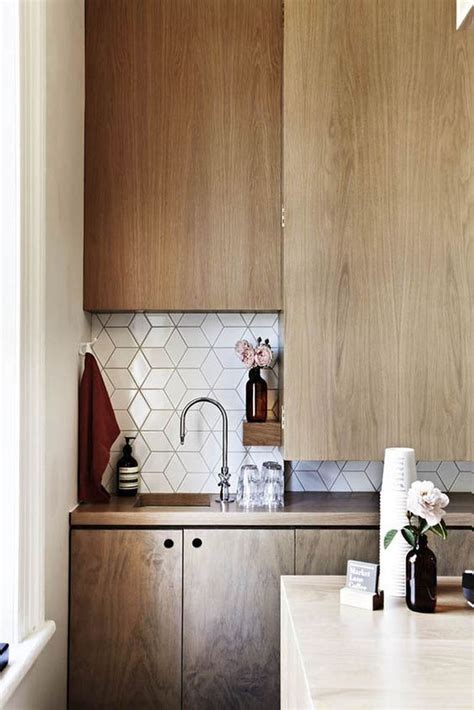 Stunning Geometric Backsplash Tile Kitchen Ideas 30 Home Kitchens