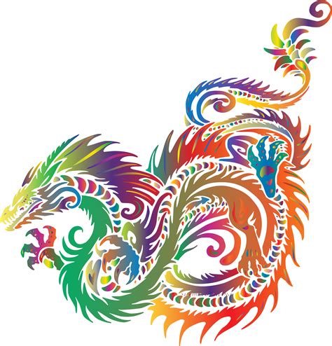 Colored Prismatic Dragon Vector Clipart image - Free stock photo ...
