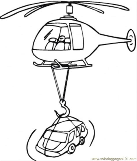 Free printable aladdin coloring pages for kids. Helicopter Lifts A Car Coloring Page - Free Air Transport ...