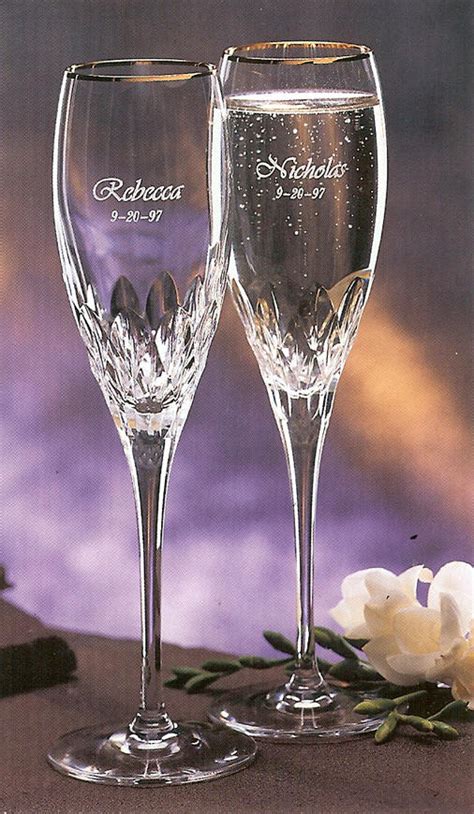 Personalized Champagne Flutes From Dann Perfect For The Bride And Groom