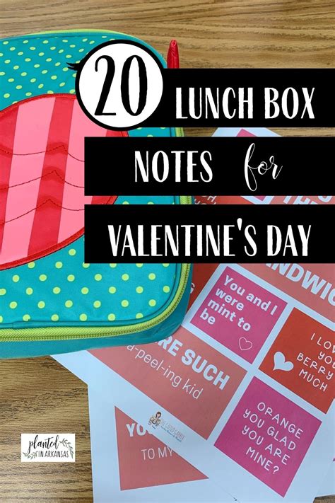 20 Free Printable Valentine Lunch Box Notes For Your Childs Lunch