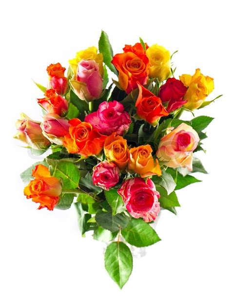 Bouquet Of Colorful Assorted Roses On Stock Image Colourbox