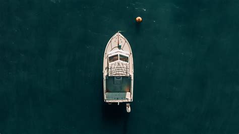 Download Wallpaper 2560x1440 Boat Speedboat Aerial View Water Sea