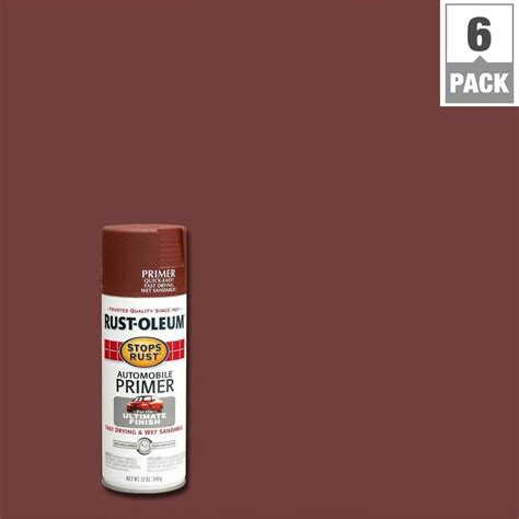 Rust Oleum Stops Rust 12 Oz Flat Red Automotive Primer Spray Paint 6