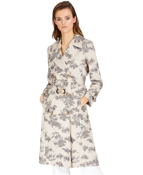 inc toile print trench coat created for macy s scenic toile coats for women clothes for