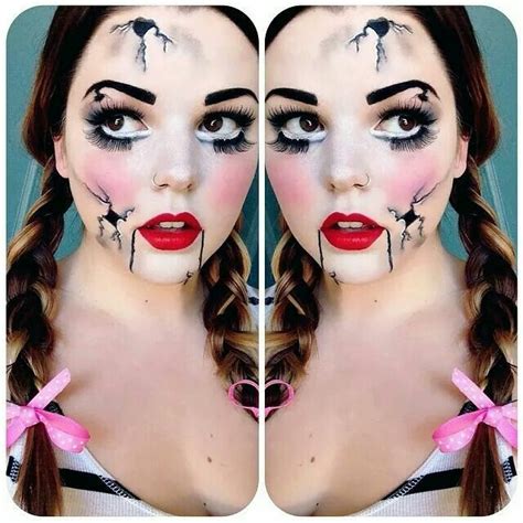 Broken Doll Makeup Via Styledbyshan Halloween Makeup Easy