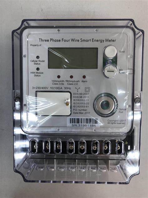 Direct Connected Three Phase Four Wire Smart Energy Meter China Gprs