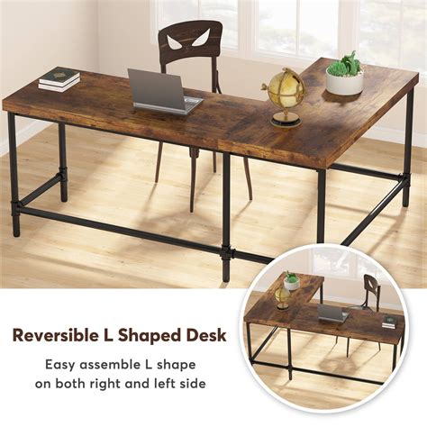 Tribesigns 67 Reversible L Shaped Computer Desk