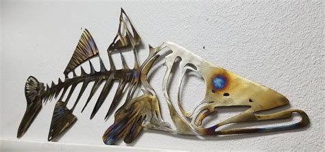 Snook Metal Wall Art Snook Skeleton Art Metal Fish Wall Art Metal
