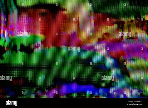 Digital Tv Broadcast Glitch Television Screen As Technology Background