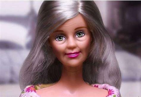 Digitally Aged Dolls Barbie Gets Old Complete With Wrinkles And Crow
