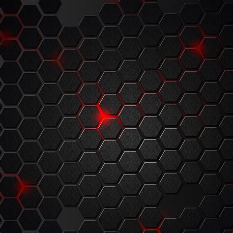 Red Hexagon Pattern Wallpaper