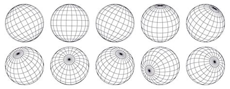 Premium Vector Globe Grid Spheres Striped 3d Spheres Geometry Globe