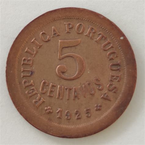 5 Centavos De 1925 Filatelia Do Chiado