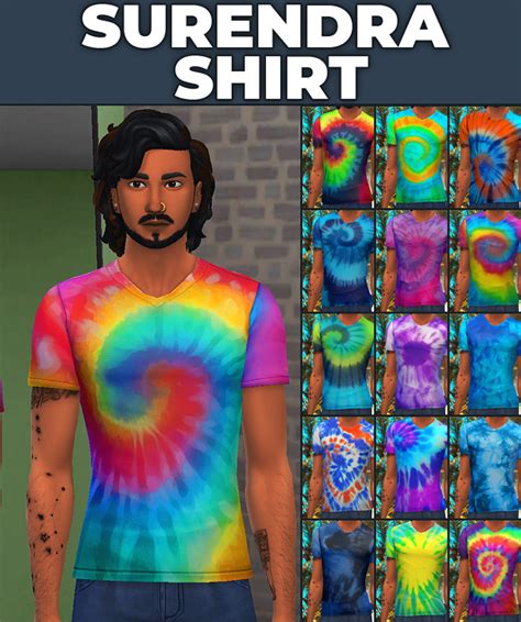 Sims 4 Tie Dye Clothes Cc Guys Girls Fandomspot