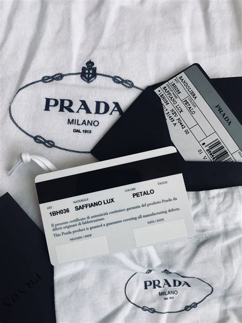 Authenticity card, stitching quality, logos, matching colors throughout, engraved prada name with a curved r, and overall quality materials are all good signs that your product is genuine. Authenticity certificate Card Prada / Anzeige (mit Bildern)