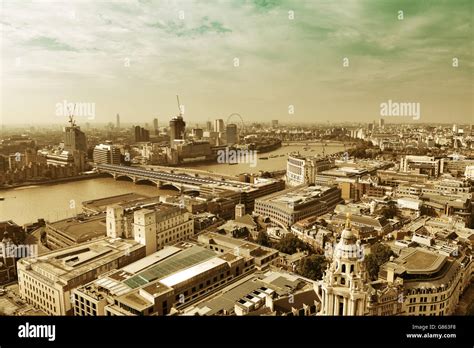 London Rooftop View Panorama With Urban Architectures Stock Photo Alamy