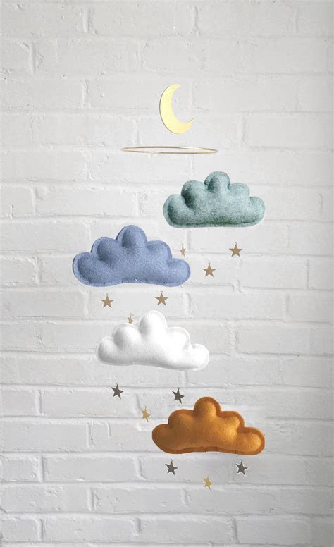In this post, we look at nursery ideas for boys. Sage Green Blue Canopy Baby Mobile, Neutral gender Baby ...