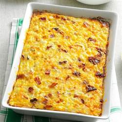 Spread the bread evenly into the bottom of a greased 9×13 inch baking dish. egg casserole