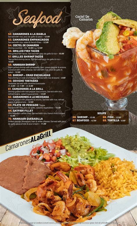 Menu at La Terraza Mexican Grill pub & bar, Yoakum