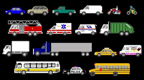 Street Vehicles - Cars and Trucks - The Kids' Picture Show (Fun